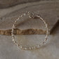 925 Sterling Silver Clear Quartz 4mm Silver Beads Bracelet- Beaded in Pure Silver 925 Wire