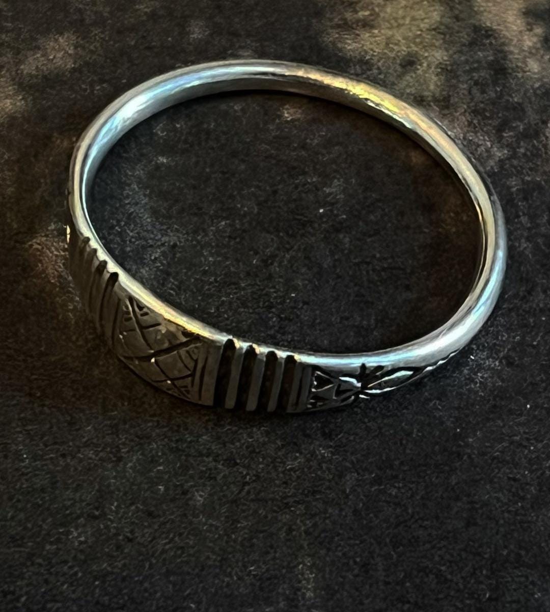 925 sterling silver band ring with Tribey engraving