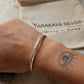 925 Sterling Silver Antique Hill Tribe Floral Handcrafted Adjustable Kada