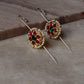 925 Sterling Silver Gold Plated Pink & Green Stone Kundan & Fresh Water Pearls Pirohi Full Ear Cuffs - Dual Tone