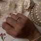 Flower-Inspired 925 Silver Band Ring