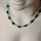 Black Tourmaline, Apatite & Moonstone 925 Sterling Silver Necklace