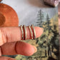 Charming double stack pure silver toe ring with delicate design