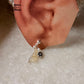 925 Sterling Silver Ethiopian Opals & Fresh Water Pearls Hand beaded , Floral Charm Handcrafted Studs Earrings