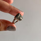 Boho Pyrite Raw Silver Ring