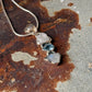 925 Sterling Silver Blue Topaz, Moonstone Raw Cluster Handcrafted One of a Kind Pendant