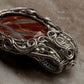 925 Sterling Silver Red Jasper Crystal Wire Wrapped Statement Pendant