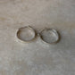 925 Sterling Silver Chunky Italian Rectangular Hoops