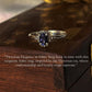 Charming Iolite ring in Victorian style, made of 925 silver