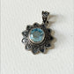 Blue Topaz Mandala Boho 925 Sterling Silver Pendant