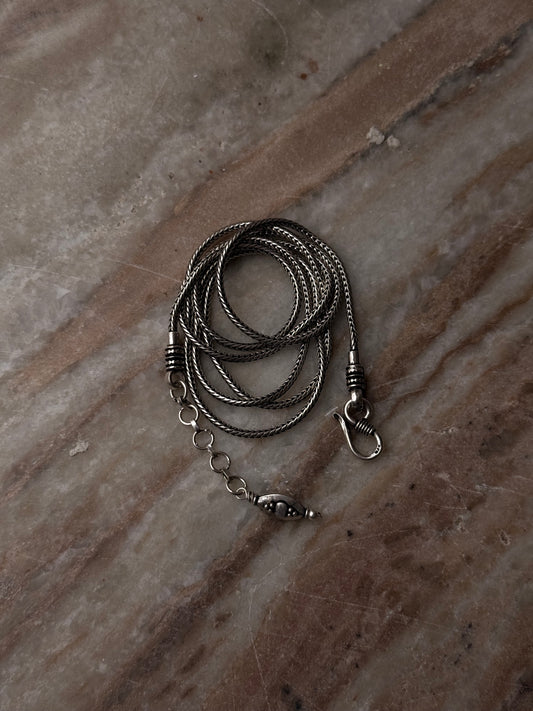 925 Sterling Silver Waist/ Hip Chain Tribal Antique Style - Daily Wear Sturdy - Fox Tail Chain Handcrafted