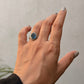 925 Sterling Silver Labradorite Blue Flash Oval Rawa Boho Handcrafted Ring