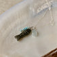 925 Sterling Silver Labradorite Fish Carved , Larimar & Aquamarine Small Tumble Charms Dainty Cable Chain Necklace