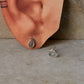 925 Sterling Silver Aquamarine Small Pear Cab Studs Earrings