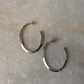 925 Sterling Silver Chunky Italian U Statement Half Hoops