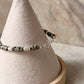 925 Sterling Silver Dalmatian Jasper Flat Tube Crystal Fresh Water Pearls Bracelet