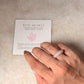 Natural Crystal Rose Quartz Dark Shade Band Ring