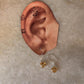 925 Sterling Silver Citrine Square Cut Hanging Earrings