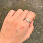925 Sterling Silver Citrine Square Vintage Band Ring