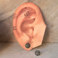 925 sterling silver Antique Plain Oxidised Mandala Boho Studs Earrings