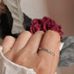 Boho-inspired tribal engraved stackable silver ring