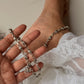 925 Sterling Silver Tribal Shell Textured Balls Handcrafted Anklet