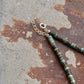 925 Sterling Silver African Turquoise Flat Tube Crystal Spiral Charm With Silver Balls Necklace