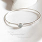 Aquamarine Boho Rawa Silver Bangle