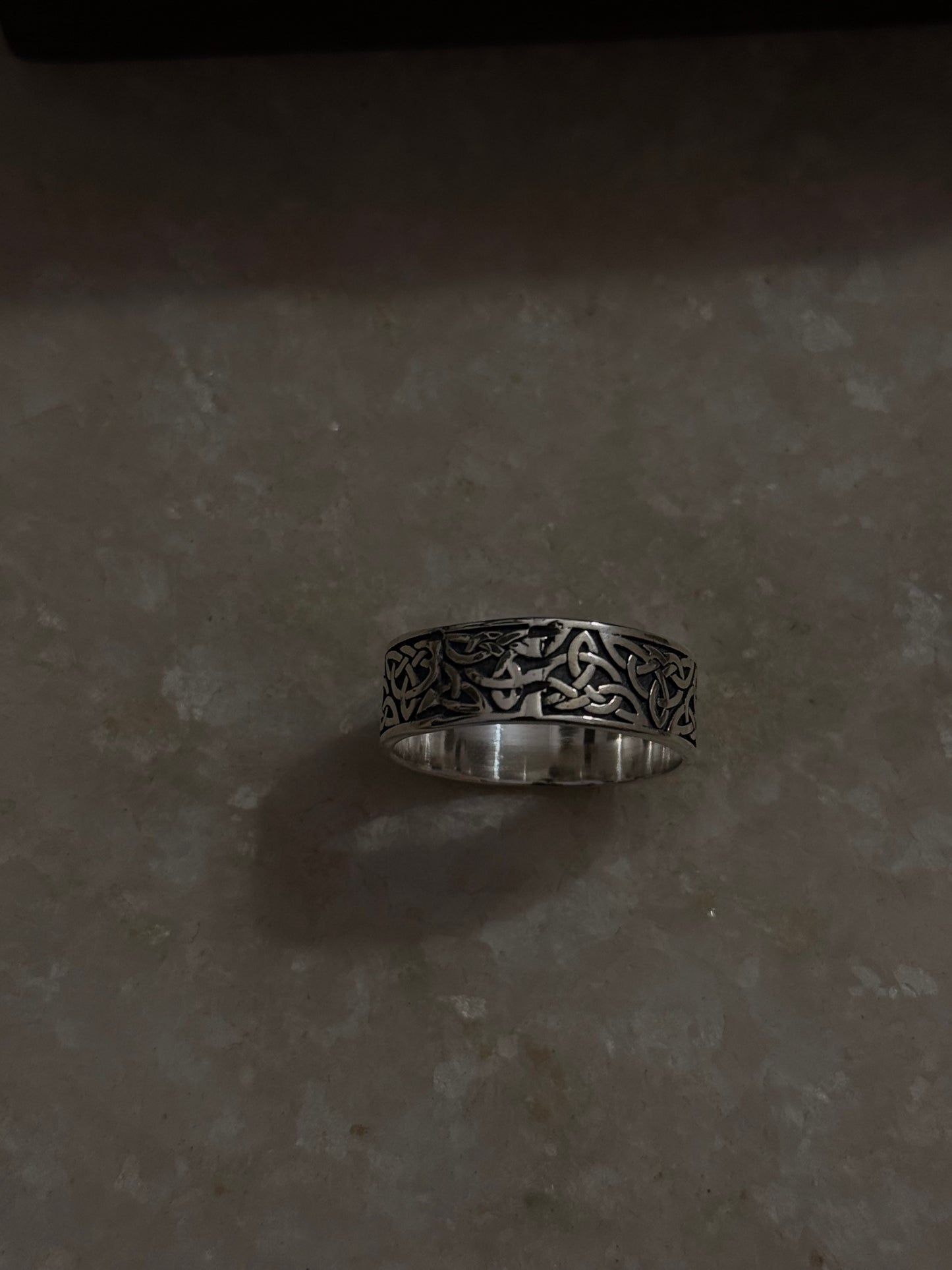 925 Sterling Silver Thick Trinity Boho Celtic Knot Daily Wear Ring