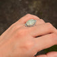 925 Sterling Silver Prehnite Oval Rawa Boho Ring
