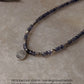 925 Sterling Silver Iolite Faceted 3-4mm Coin Charm Necklace