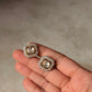 925 Sterling Silver Gold Plated Square Moissanite Polki Stud Earrings