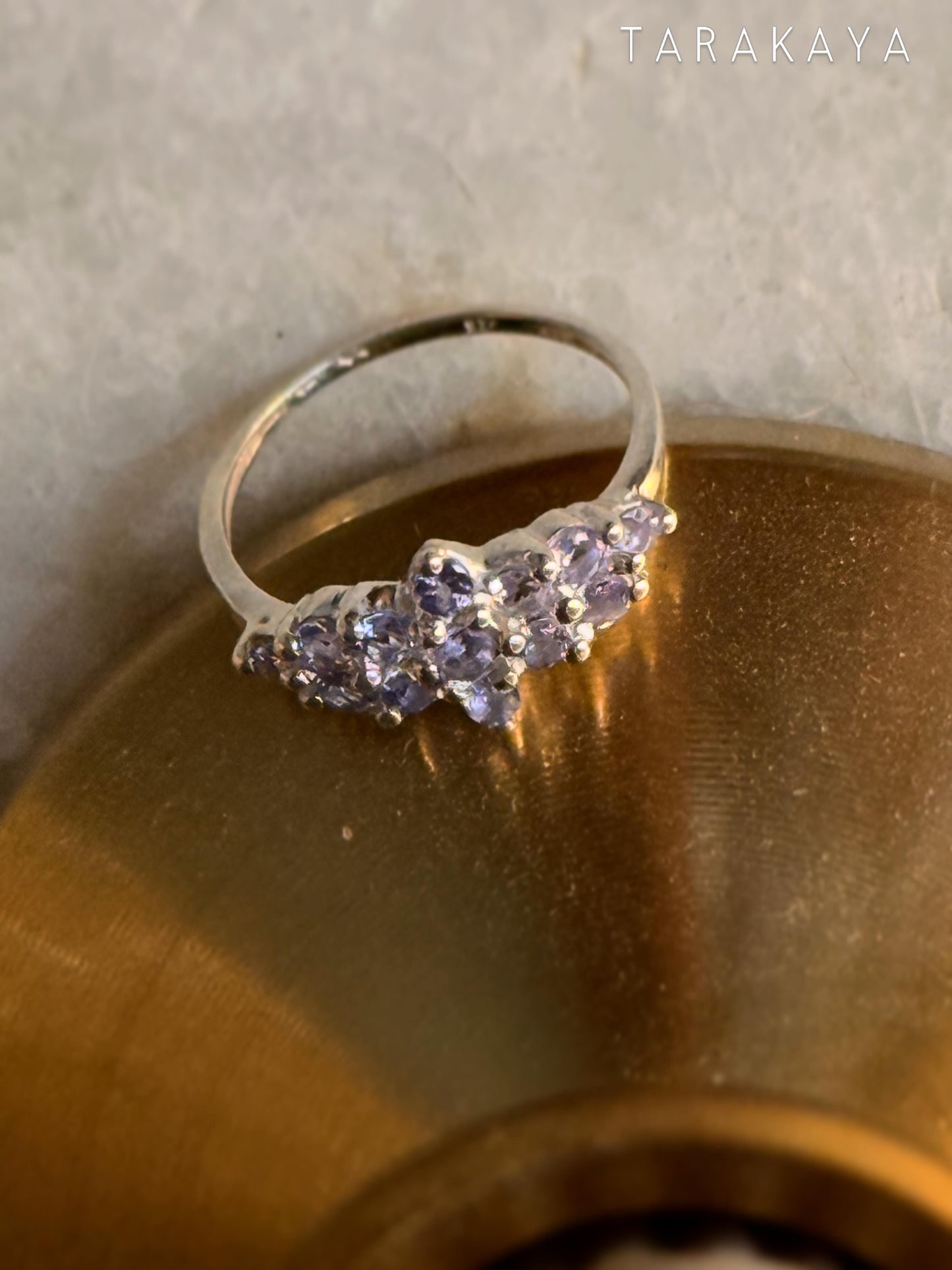 925 Sterling Silver Tanzanite Faceted Ring