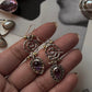 925 silver spiral fusion earrings with amethyst stone for sophistication