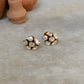 925 Sterling Silver Gold Plated Moissanite Polki studs Earrings