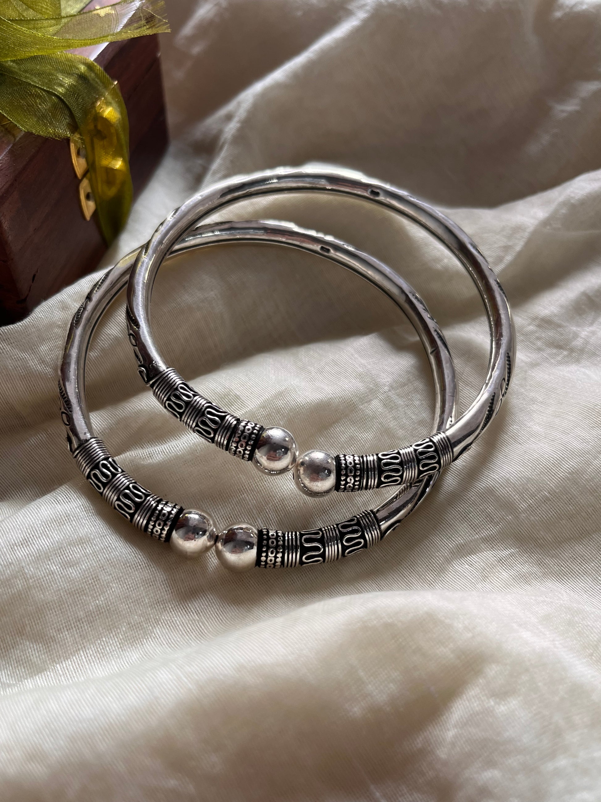 Intricately Designed Leg Kada - Design 2 in Sterling Silver
