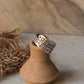 925 Sterling Silver Bohemian Hill Quirky Smiley,Hearts Emoji Engraved Handcrafted Adjustable Ring