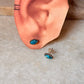 925 Sterling Silver Evil Eye Copper Turquoise Studs Earrings