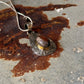 925 Sterling Silver Brown Agate Oval Stone Textured Pear Handcrafted Pendant