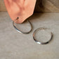 925 Sterling Silver Chunky Italian U Statement Half Hoops