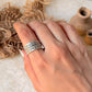 925 Sterling Silver Bohemian Hill Quirky Smiley,Hearts Emoji Engraved Handcrafted Adjustable Ring