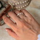 Natural Crystal Stretchy Shiny Basra Pearl & Labradorite Silver Ball Rings