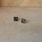 925 Sterling Silver Antique Plain Oxidised Boho Studs Earrings
