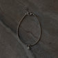 Minimalist Silver Beaded Bracelet with White Topaz Star