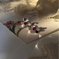 Ruby Lab Grown Flower 925 Sterling Silver Studs