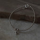 White Topaz North Star Charm Bracelet in 925 Sterling Silver  