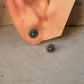 925 Sterling Silver Antique Plain Oxidised Boho Studs Earrings