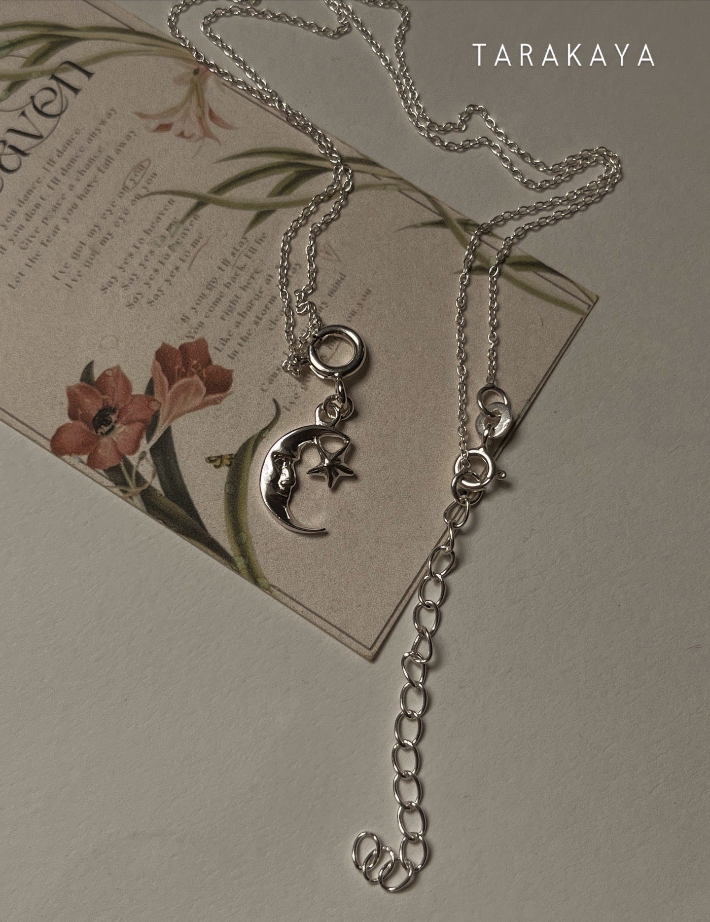 Moon Star 925 Sterling Silver Necklace