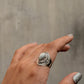 925 Sterling Silver Jasper Pear Handcrafted Boho Ring