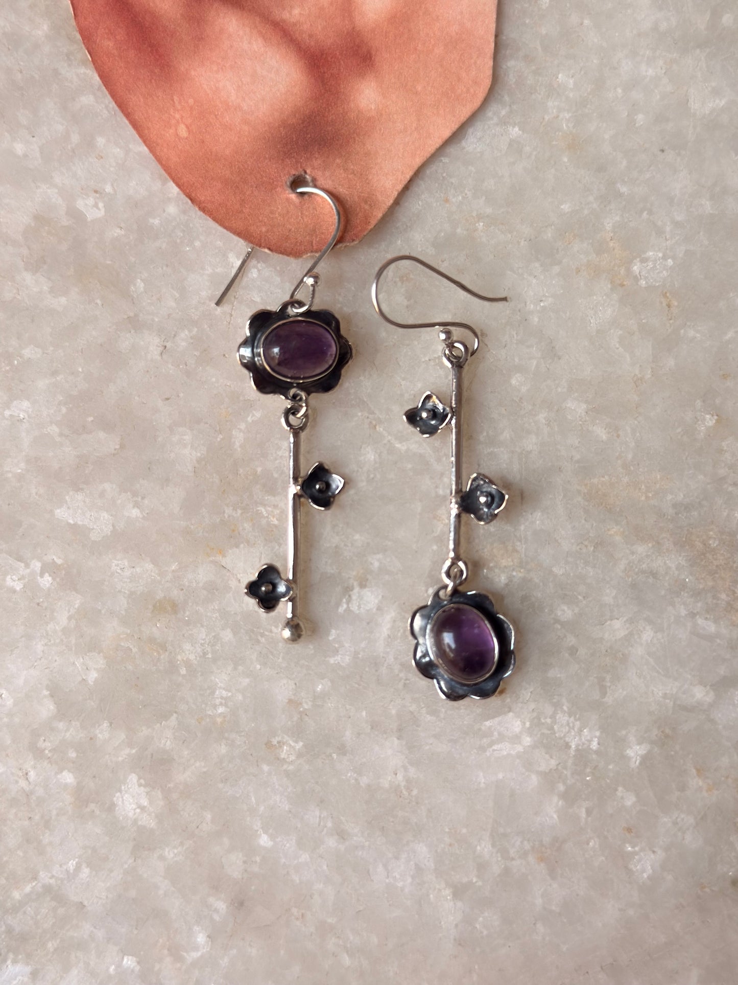 925 Sterling Silver Amethyst Forest Enchantments Mix Match Earrings